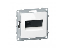 Информационная розетка одинарная Suno RJ45 Кат.6e UTP Белый