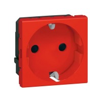 Legrand 077218 Mosaic Розетка 2К+З красная