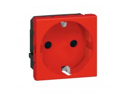 Legrand 077218 Mosaic Розетка 2К+З красная