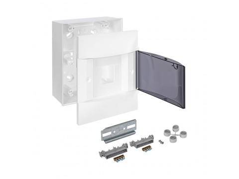 Щит навесной Legrand Practibox S 1х4 IP40 Дымчатая дверь