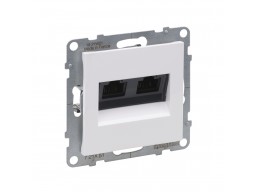 Информационная розетка двойная Suno RJ45 Кат.5e UTP Белый