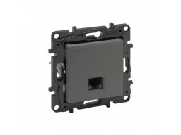 Информационная розетка одинарная Niloe Step RJ45 Кат.6e UTP Алюминий