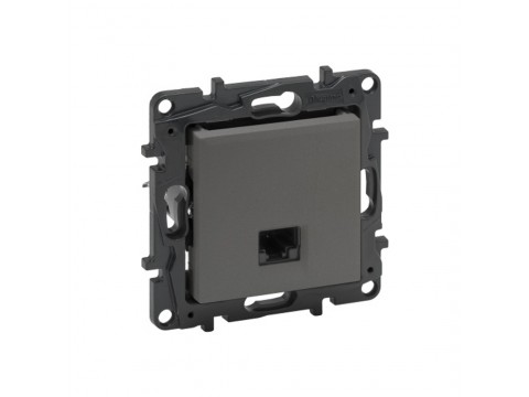 Информационная розетка одинарная Niloe Step RJ45 Кат.6e UTP Алюминий