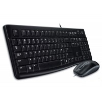 Комплект клавиатура+мышь Logitech MK120 черный