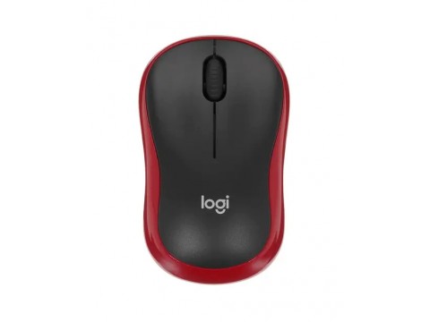 Мышь компьютерная  Mouse wireless LOGITECH M185, Red