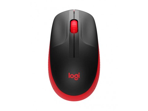 Мышь компьютерная  Mouse wireless LOGITECH M190 red-black