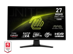 Монитор MSI MAG 274CQF / 27" / Rapid VA / 2560x1440 / 180Hz / 1500R / 0.5ms / 300cd/m² / 5000:1 / DP / 2xHDMI / Type-C