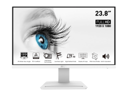 Белый Монитор MSI PRO MP243W 27 IPS FHD 75Hz 5мс 300кд/м² 1000:1 DP HDMI 2x2Вт