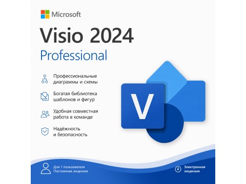 Электронная лицензия (ESD ключ) Microsoft Visio Professional 2024