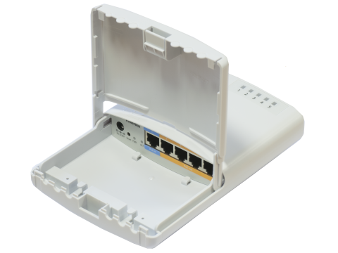 Маршрутизатор MikroTik PowerBox RB750P-PBr2 / 5 портов PoE, водонепроницаемый корпус