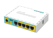 Маршрутизатор MikroTik hEX PoE lite RB750UPr2 / Компактный, с функцией PoE, 5 портов Ethernet