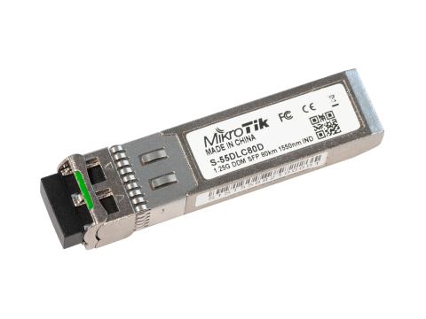 Трансивер MikroTik S-55DLC80D / Дальность 80 км, Скорость 1.25 Гбит/с