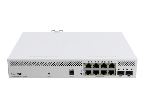 Коммутатор MikroTik CSS610-8P-2S+IN / 8 портов PoE, 2 порта SFP+