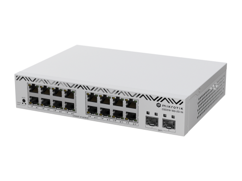 Коммутатор MikroTik CSS318-16G-2S+IN / 18 портов Gigabit Ethernet, 2 порта SFP+