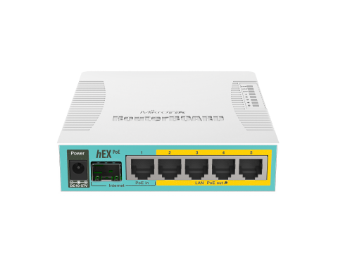 Маршрутизатор MikroTik hEX PoE RB960PGS / 5 портов Gigabit Ethernet, PoE поддержка