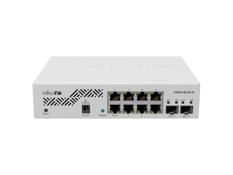 Коммутатор MikroTik CSS610-8G-2S+IN / 8 портов Gigabit Ethernet, 2 порта SFP+