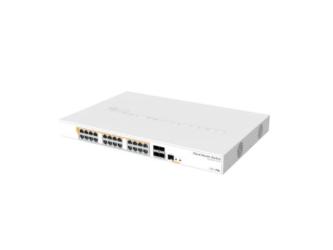 Коммутатор MikroTik CRS328-24P-4S+RM / 24 порта PoE, 4 порта SFP+