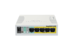 Коммутатор MikroTik RB260GSP / 5 портов Gigabit Ethernet, 1 порт SFP, PoE пассивный поддержка