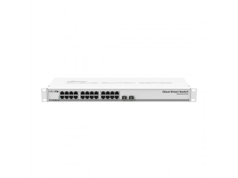 Коммутатор MikroTik CSS326-24G-2S+RM / 24-портовый гигабитный Ethernet, 2 SFP+ порта