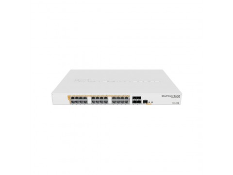 Коммутатор MikroTik CRS328-24P-4S+RM / 24 порта PoE, 4 порта SFP+