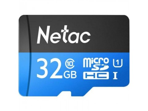 Карта памяти MicroSD 32GB Class 10 U1 Netac P500STN с адаптером SD