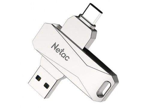 USB Флеш 128GB 3.0 Netac U782C OTG NT03U782C-128G-30PN серебристый