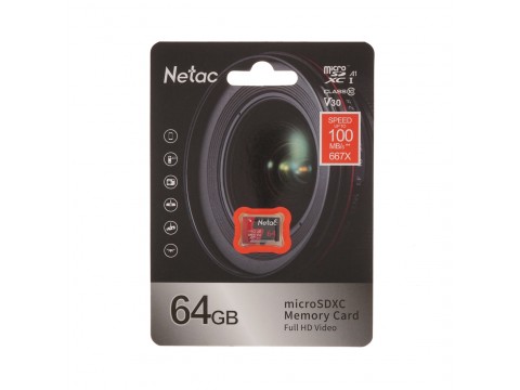 Карта памяти Netac NT02P500PRO-064G-S V30/A1/U3 64GB