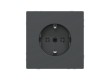 Розетка мех-м MERTEN MTN2301-6034 D-Life шторки винт.зажим антрацит