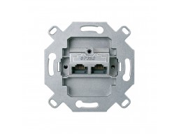 Компьютерная розетка RJ45 мех-м MERTEN MTN465706 х2 8/8 кат. 6