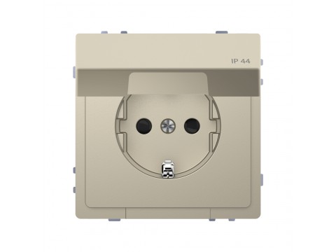 Розетка мех-м MERTEN MTN2314-6033 D-Life 16А с крышкой IP44 сахара