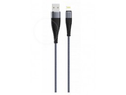 Кабель Olmio Solid, USB 2.0 - Type-C, 1.2м, 2.1A, усиленный, цвет титановый