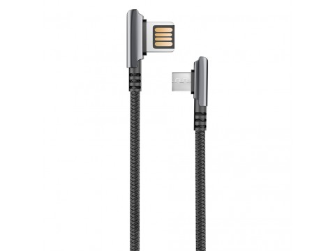 Кабель Olmio Handy угловой microUSB черный