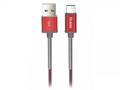 Кабель Olmio HD, USB 2.0 - USB Type-C, 1.2м, 2.1A, красный