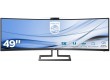 Philips UltraWide 499P9H 48.8 VA Monitor - 5120x1440, 5ms, 450cd/m², 3000:1, DP, HDMI, USB-C, USB 3.0, Webcam
