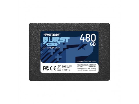 SSD Patriot Burst Elite PBE480GS25SSDR / 480Gb / SATA 6Gb/s / 2.5 / 3D QLC
