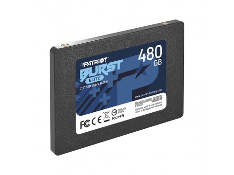 SSD Patriot Burst Elite PBE480GS25SSDR / 480Gb / SATA 6Gb/s / 2.5 / 3D QLC