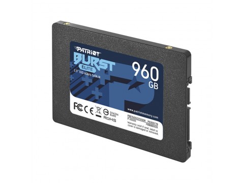 Твердотельный накопитель SSD 960 Gb SATA 6Gb/s Patriot Burst Elite PBE960GS25SSDR 2.5" 3D QLC