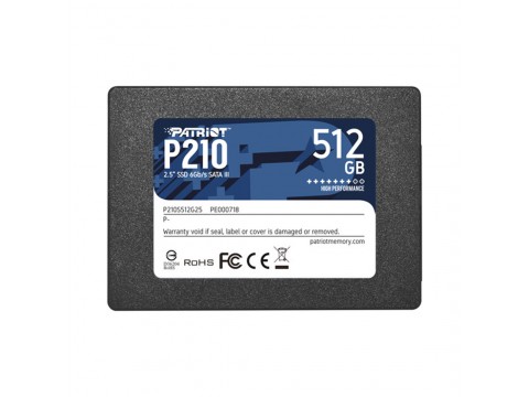 Твердотельный накопитель SSD 512 Gb SATA 6Gb/s Patriot P210 P210S512G25 2.5" 3D TLC