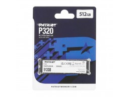 Твердотельный накопитель SSD 512Gb M.2 2280 Patriot P320 P320P512GM28 PCIe Gen3 x4, R3000/W2200