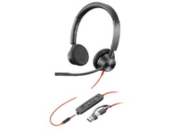 Наушники Poly Blackwire 3325 Stereo MS USB-C +3.5mm Plug +USB-C/A Adapter (8X222AA)