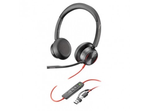 Наушники Poly Blackwire 8225 Stereo USB-C Headset +USB-C/A Adapter (8X223AA)