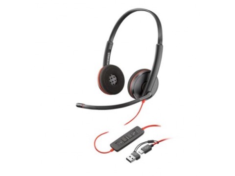 Наушники Poly Blackwire 3220 Stereo USB-C Headset +USB-C/A Adapter (8X228AA)