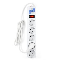 Сетевой фильтр Power Cube SPG-B-6-WHITE, 10А/2,2кВт, 1,9м, 5 розеток белый