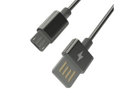 Кабель Ritmix RCC-416 MicroUSB-USB 2 A Metal Grey