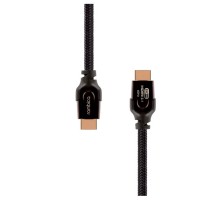 Rombica кабель для видео DX10 HDMI to HDMI, 2.1, 1 м., черно-оранжевый