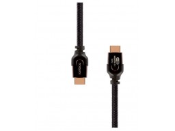 Rombica кабель для видео DX10 HDMI to HDMI, 2.1, 1 м., черно-оранжевый