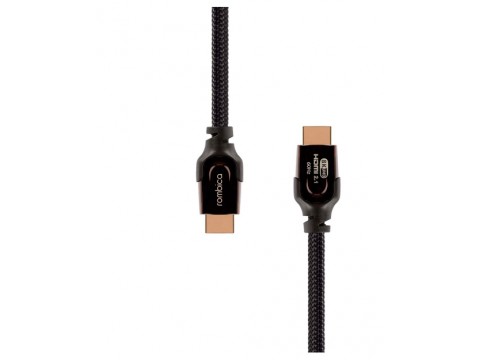 Rombica кабель для видео DX10 HDMI to HDMI, 2.1, 1 м., черно-оранжевый