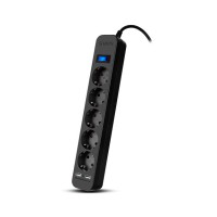 Сетевой фильтр SVEN SF-05LU 3,0 м (5 евро розеток,2 USB) черный