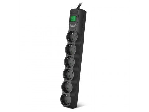 Сетевой фильтр SVEN SF-06E-16 3 m (6 sockets) . черный