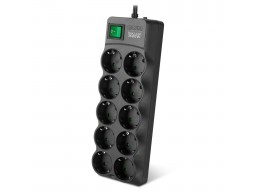 Сетевой фильтр SVEN SF-10E-16 1,8 m (10 sockets), черный